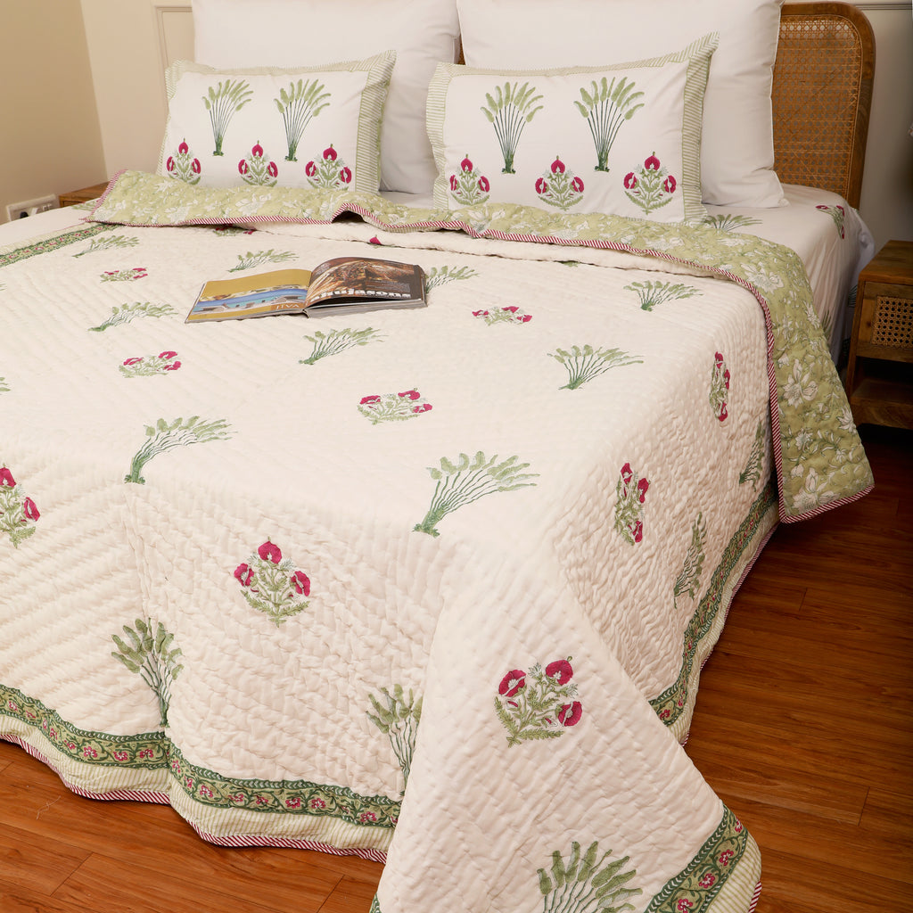 Nishat Gulzar Handblock King Size Quilt