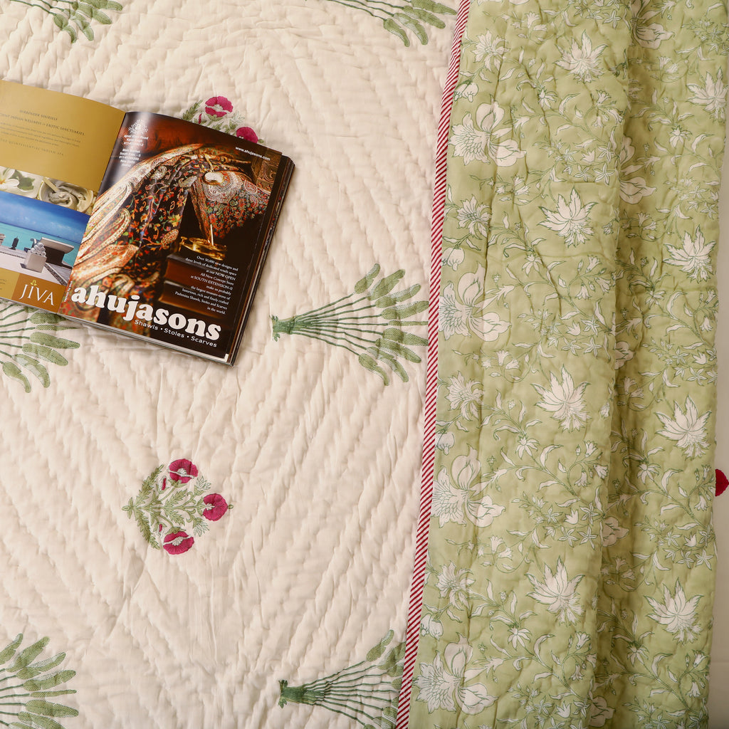 Nishat Gulzar Handblock King Size Quilt