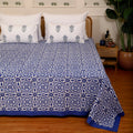 Moroccan Blues Super King bedsheet with 2 pillow cover