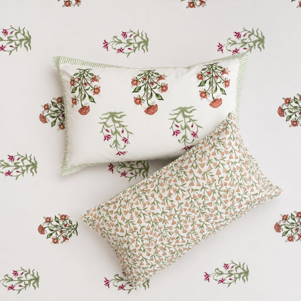 Aabha Hand Block Bedsheet