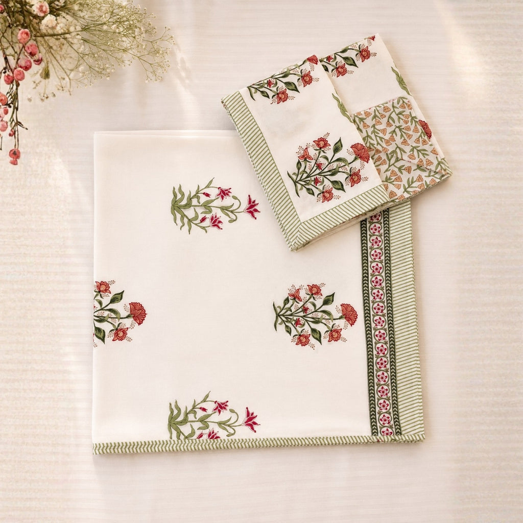 Aabha Hand Block Bedsheet
