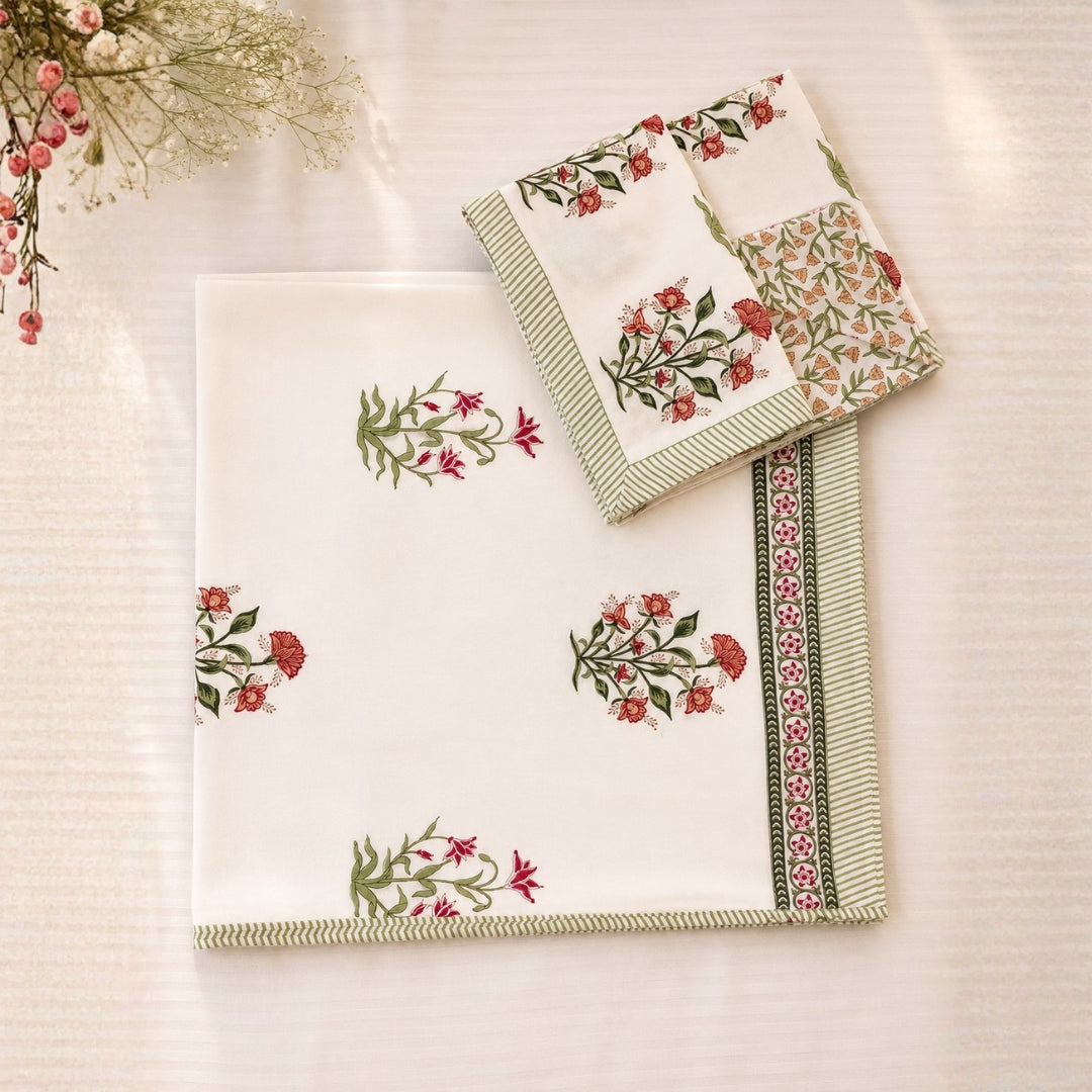 Aabha Hand Block Bedsheet
