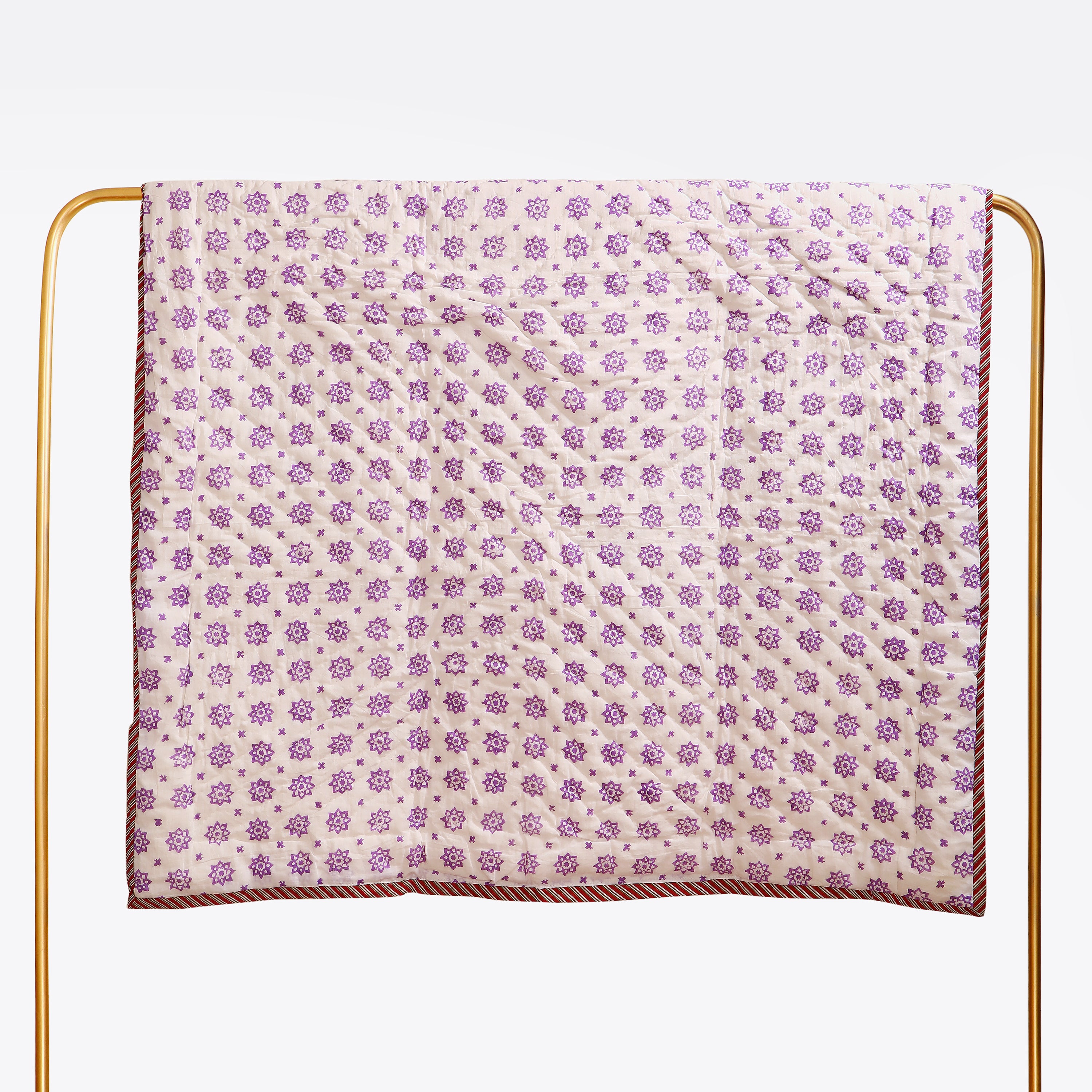 Rocket Dreams Handblock Baby Quilt