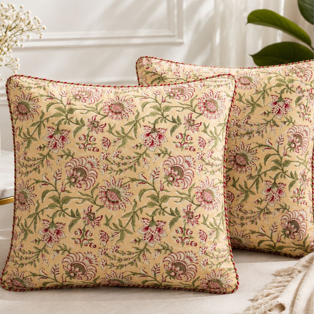Terracotta Bloom cushion