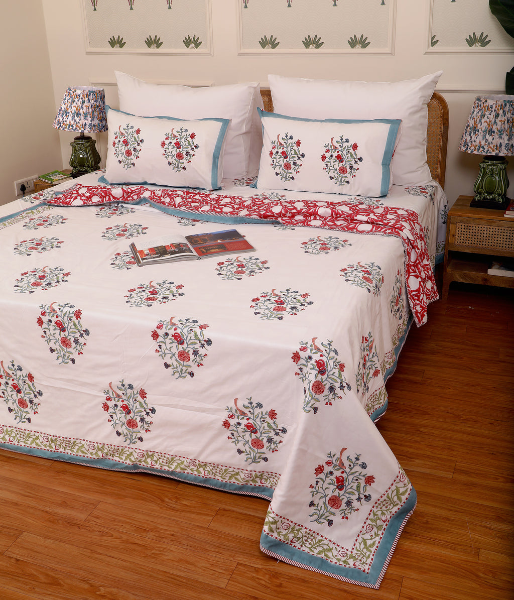 Mughal Songbird Flannel Dohar King