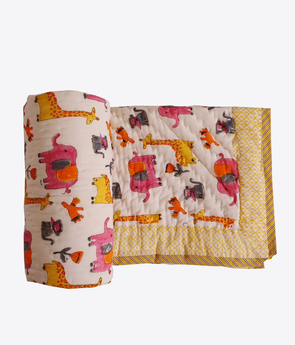 Toto Tribe Handblock Baby Quilt