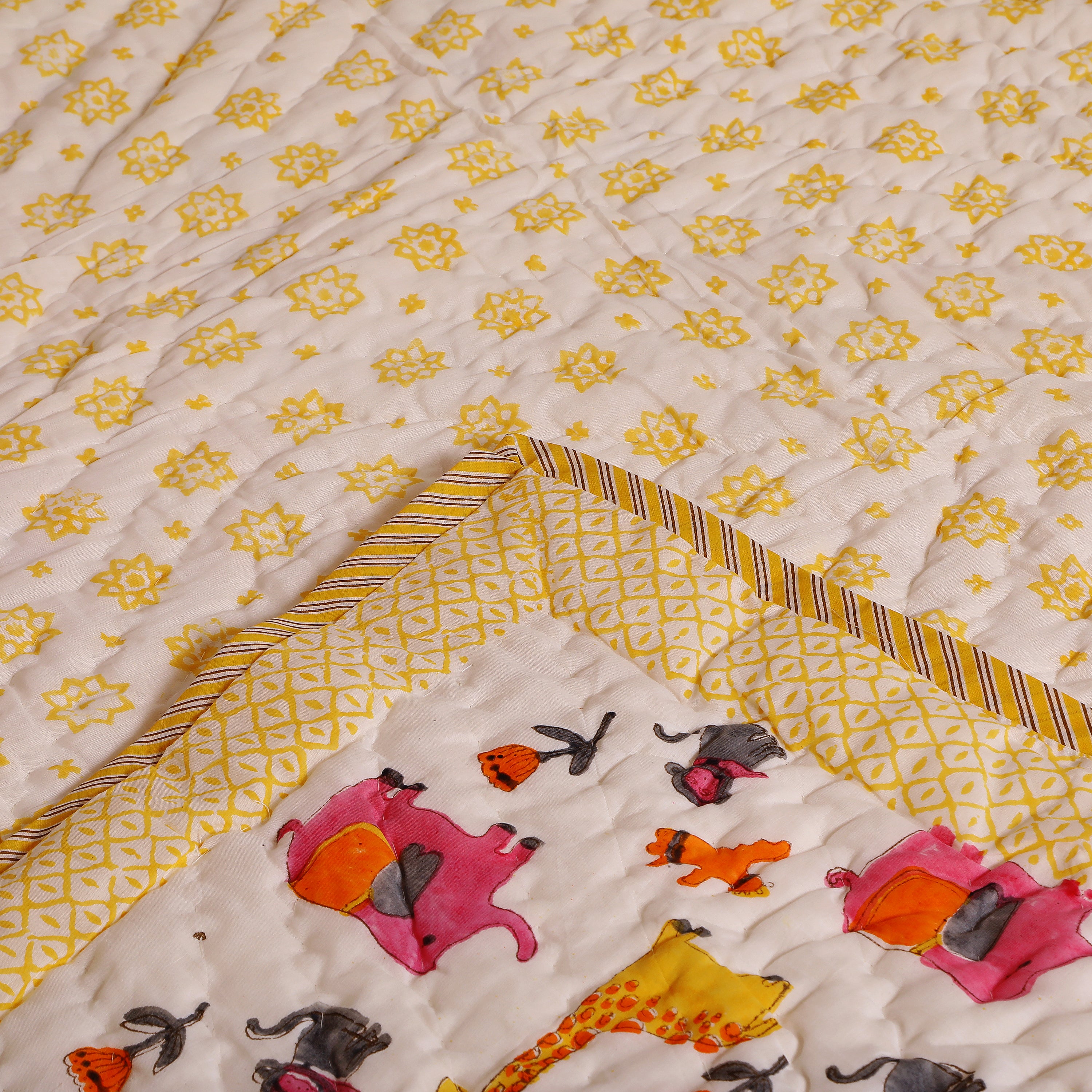 Toto Tribe Handblock Baby Quilt