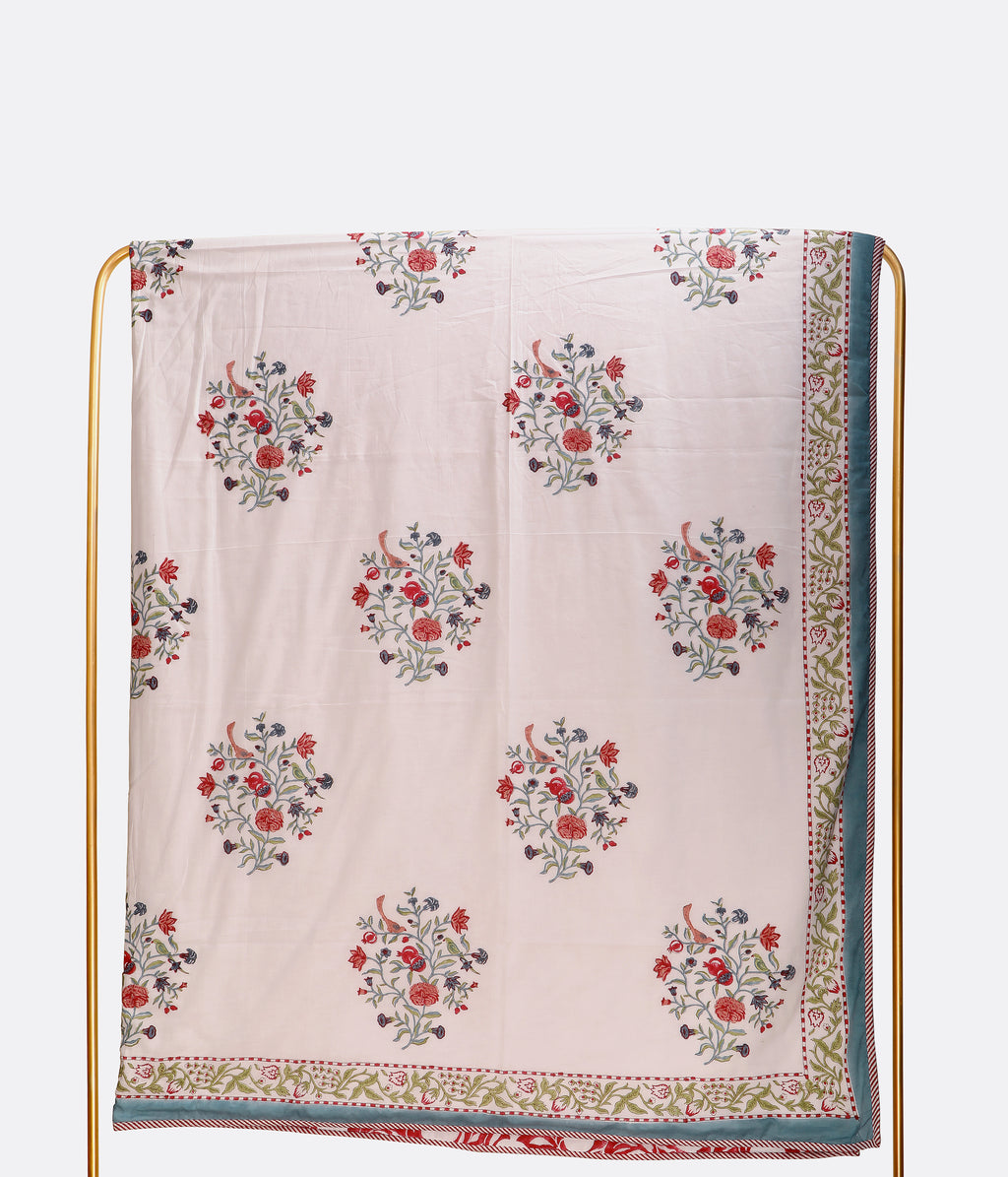 Mughal Songbird Flannel Dohar King
