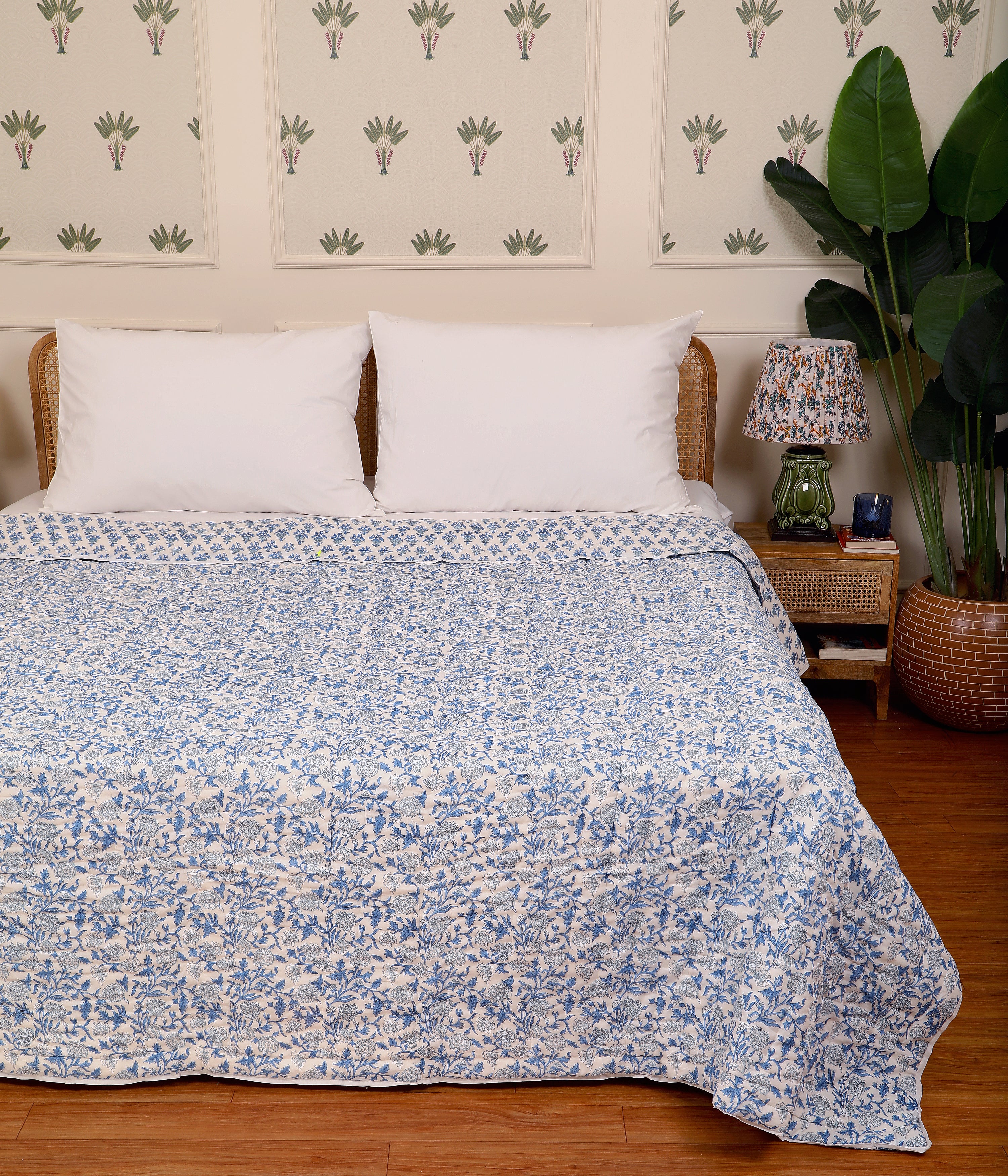Bluejaal Handblock King Size Quilt