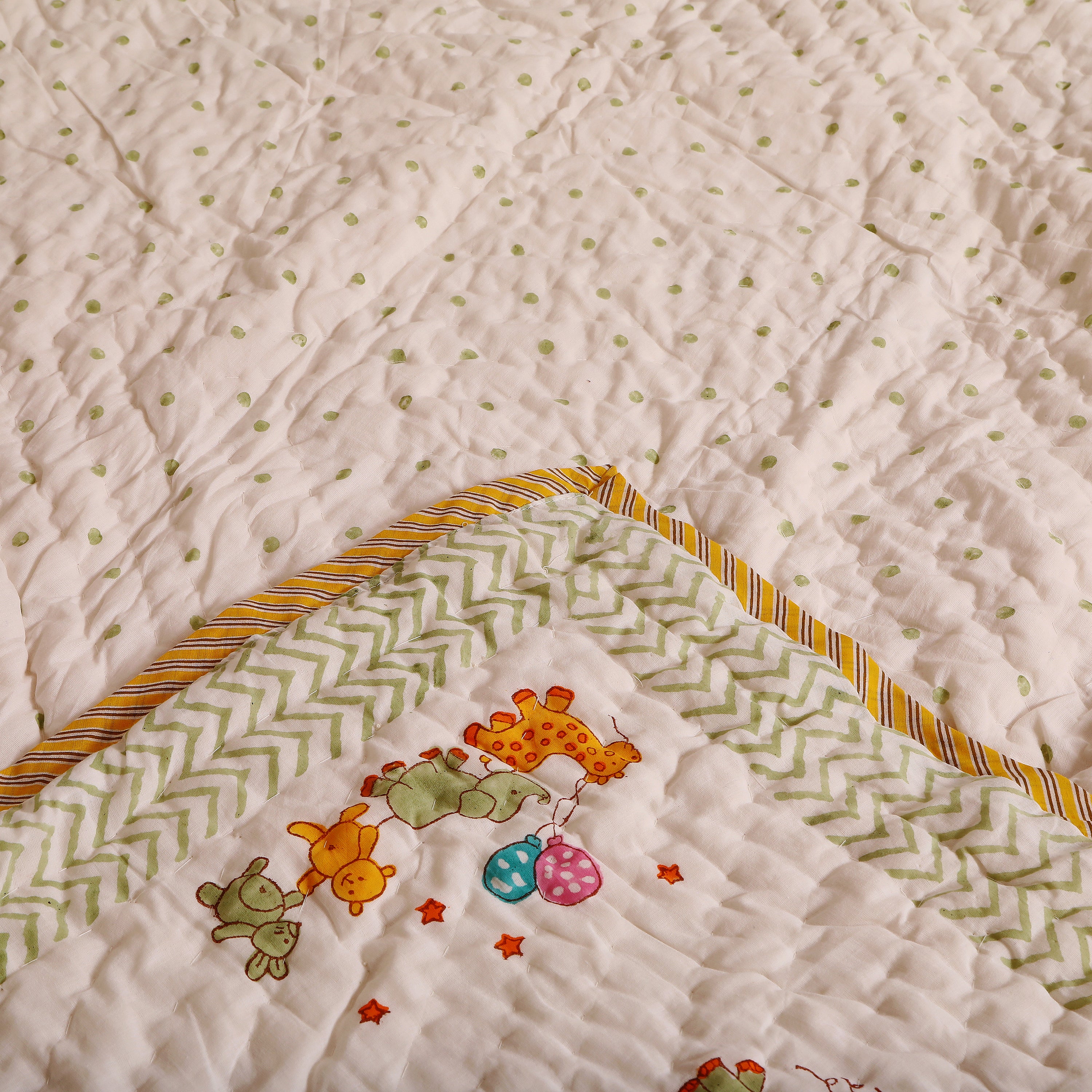 Little Safari Handblock Baby Quilt