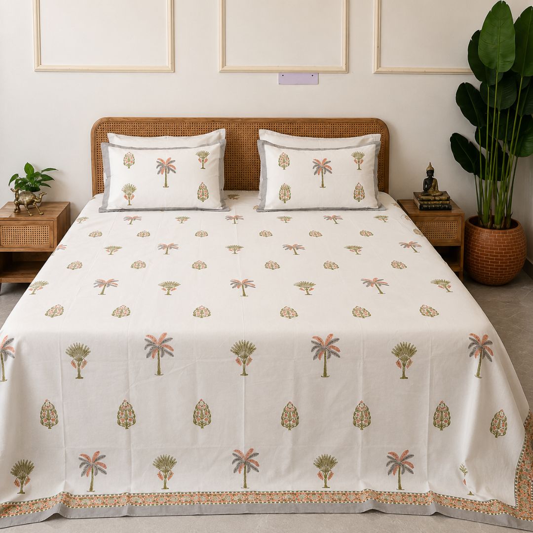 Gulistan Grove Bedsheet With 2 Pillow Cover