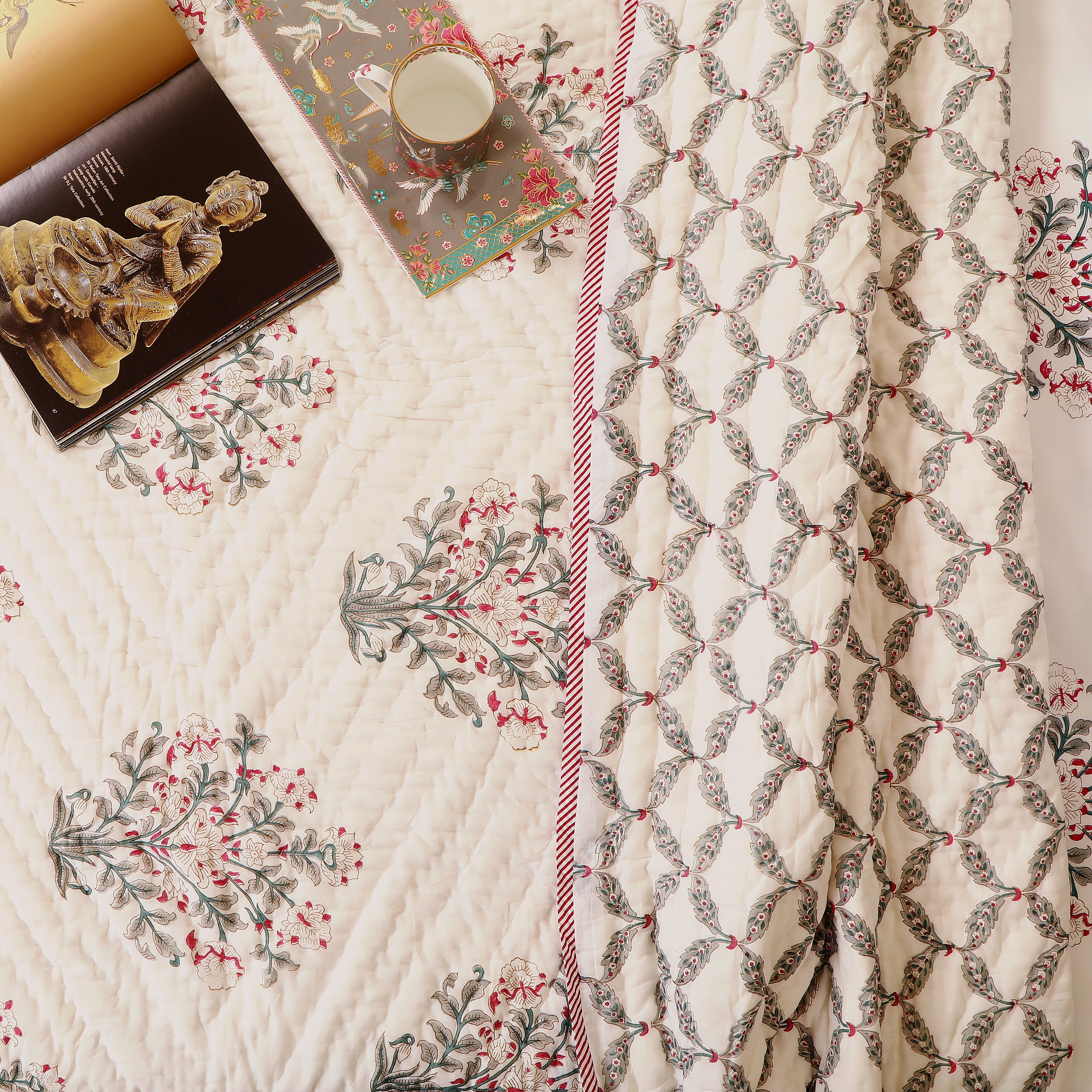 Amer Guldasta Handblock King Size Quilt