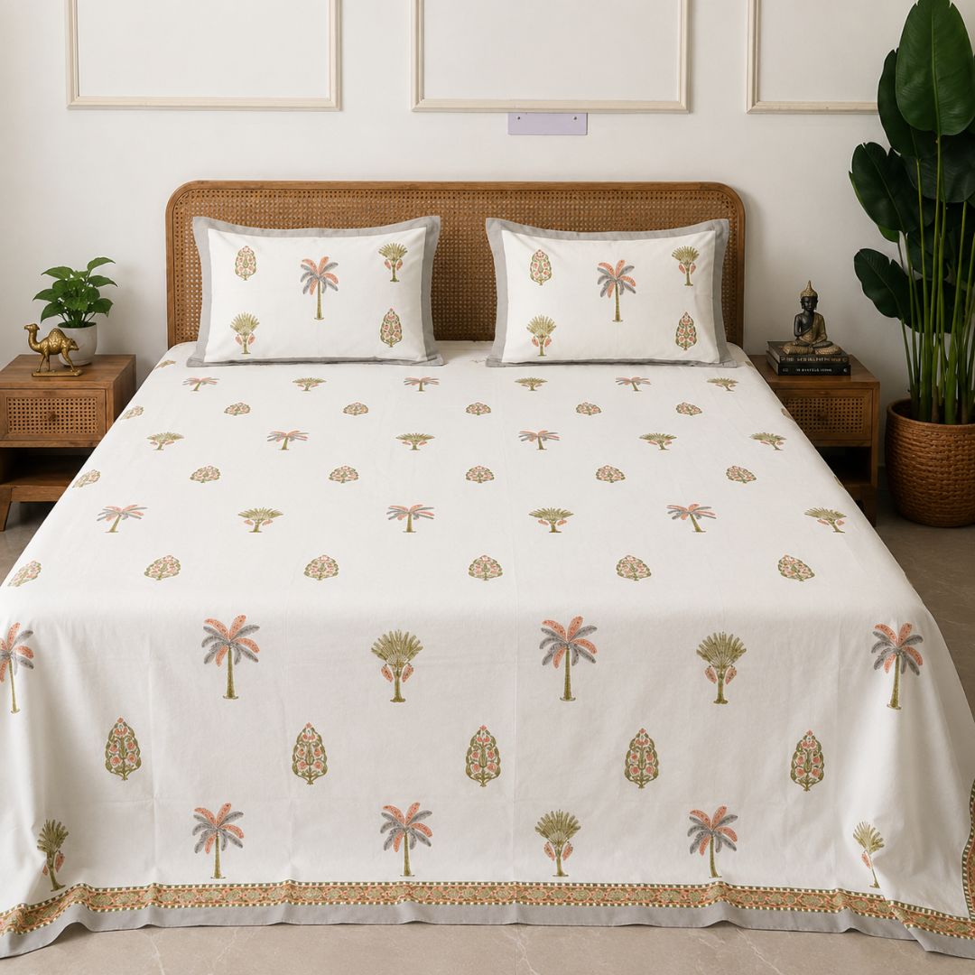 Gulistan Grove Bedsheet With 2 Pillow Cover