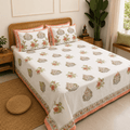 Gul Jharokha Bedsheet With 2 Pillow Cover