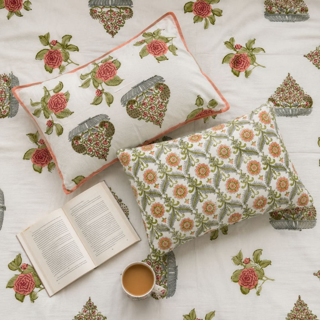 Gul Jharokha Bedsheet With 2 Pillow Cover