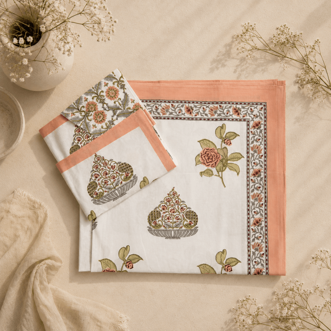 Gul Jharokha Bedsheet With 2 Pillow Cover
