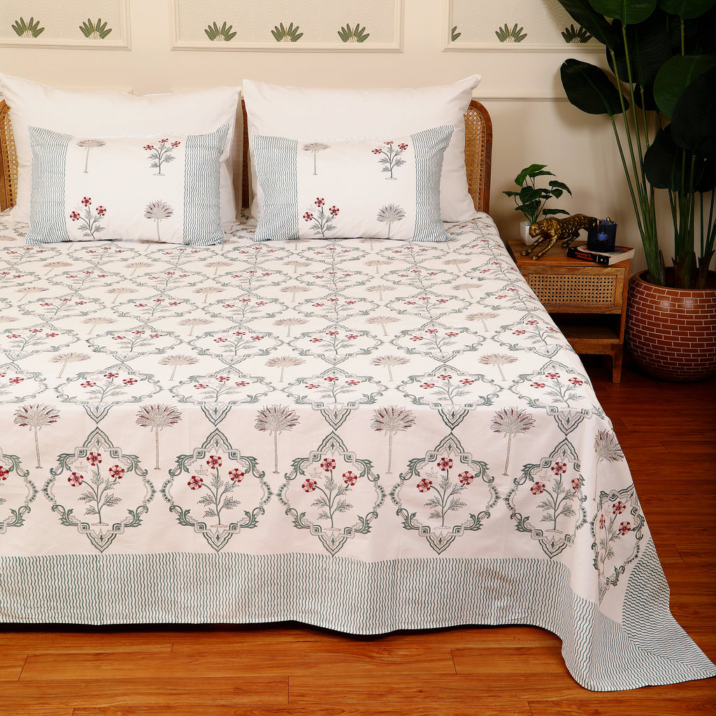 Jahanara Bedsheet King size Bedsheet with 2 pillow cover