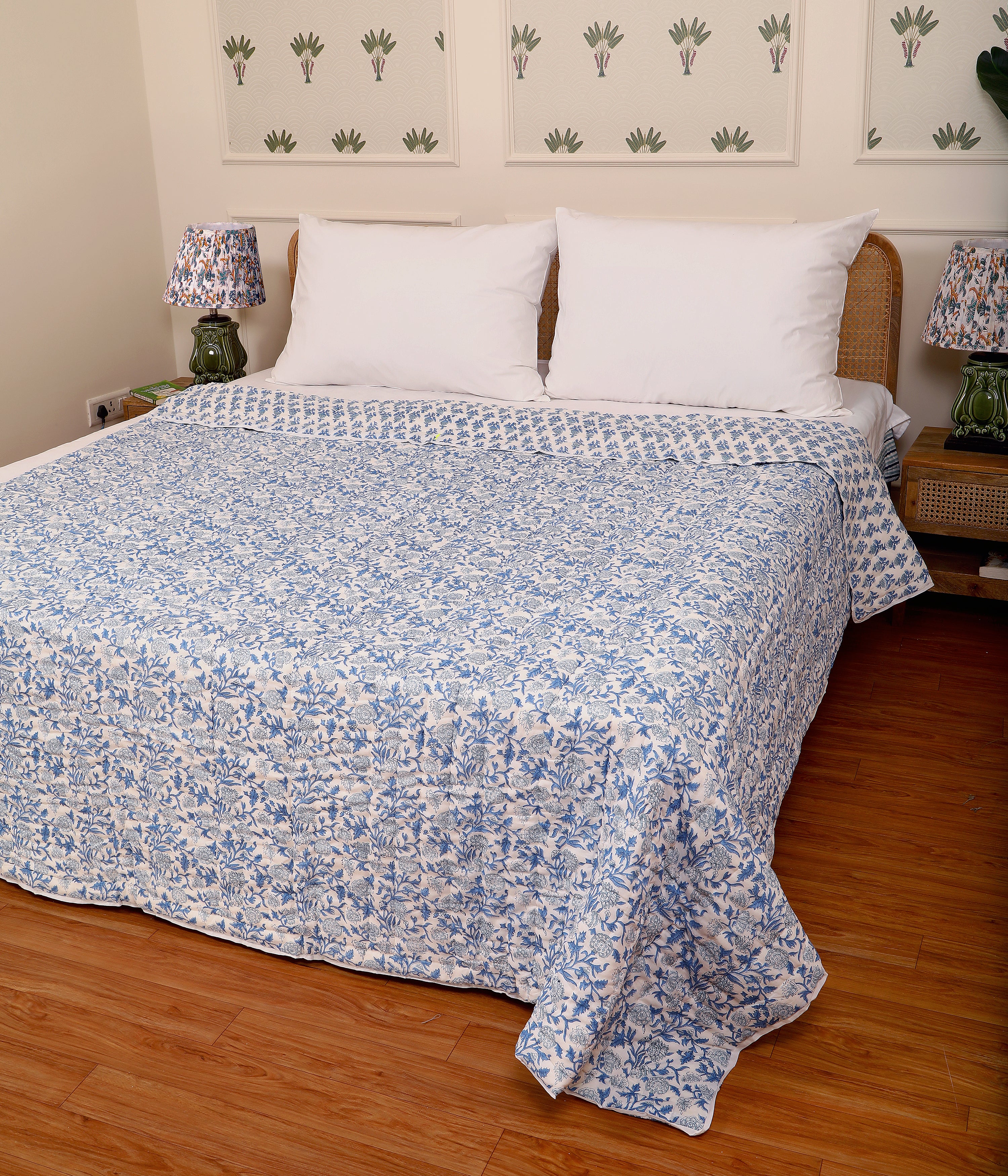 Bluejaal Handblock King Size Quilt