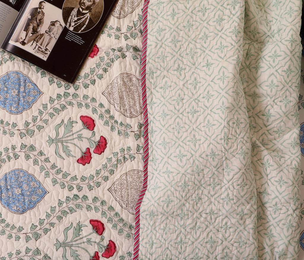 Plush Mogra Quilted bedcover king