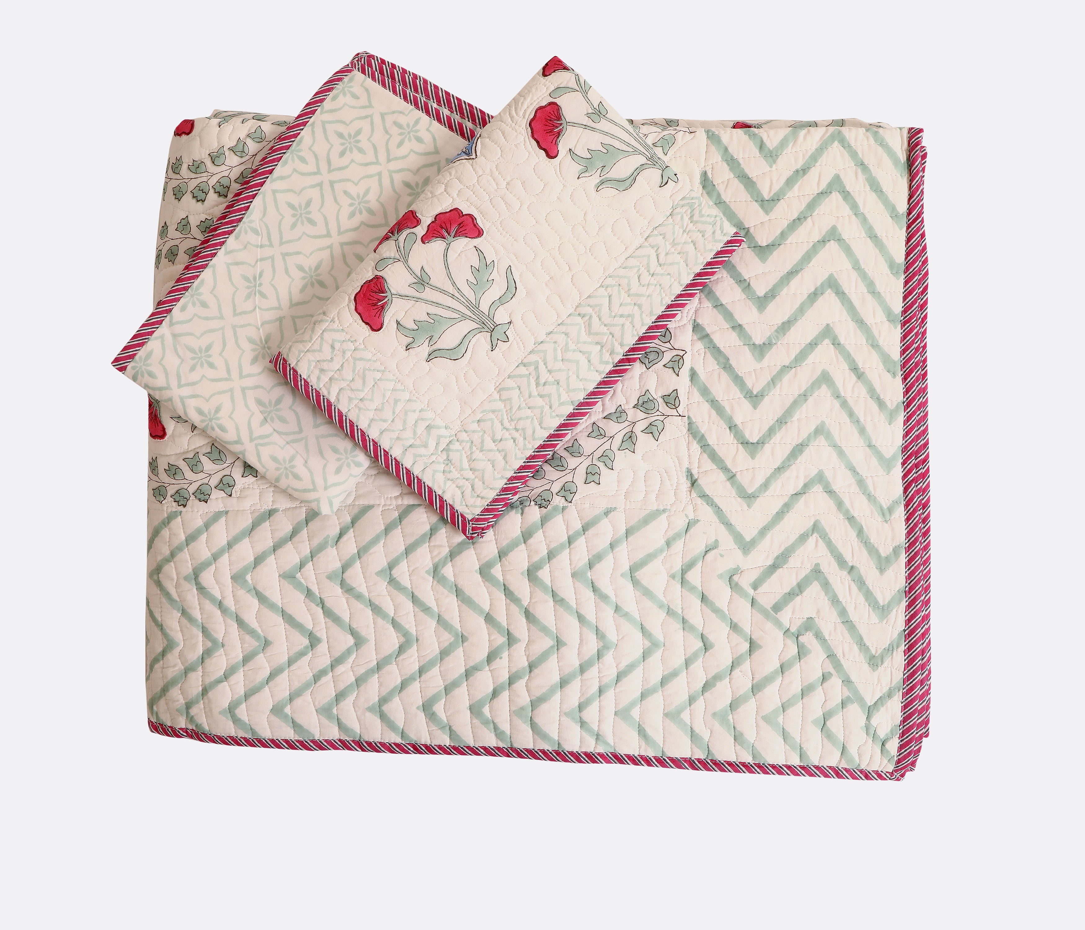 Plush Mogra Quilted bedcover king