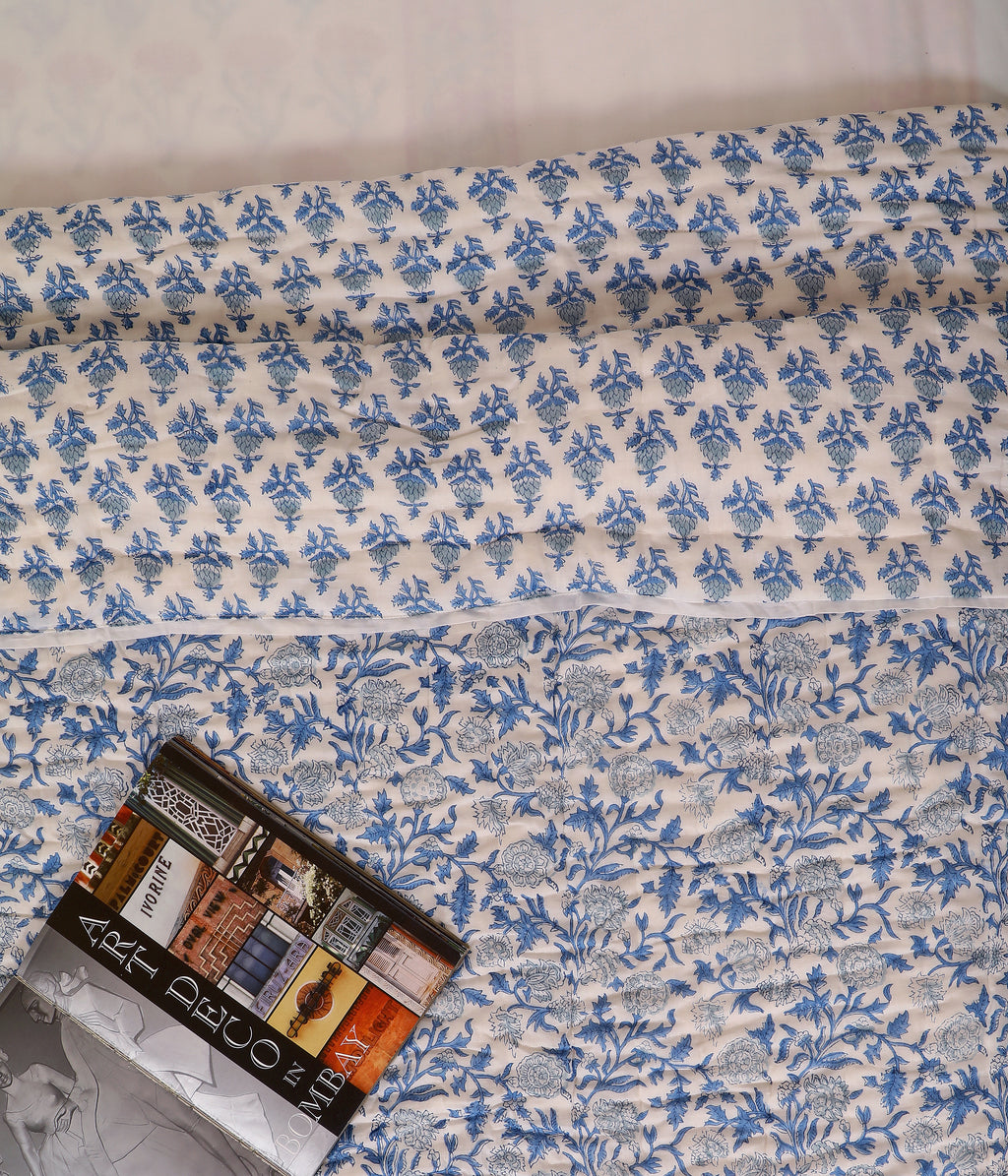 Bluejaal Handblock King Size Quilt