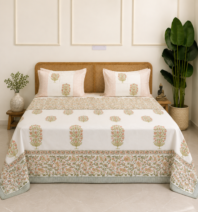 Gulmohar Bloom Flannel Dohar King
