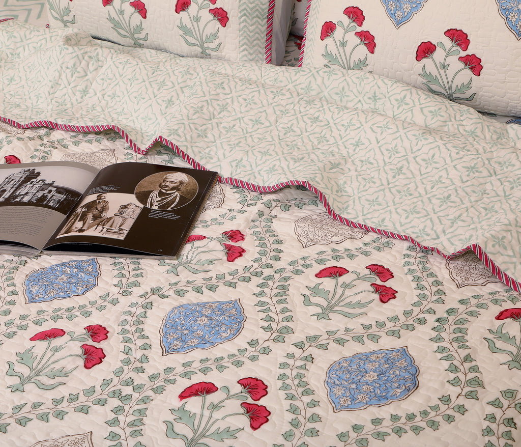 Plush Mogra Quilted bedcover king