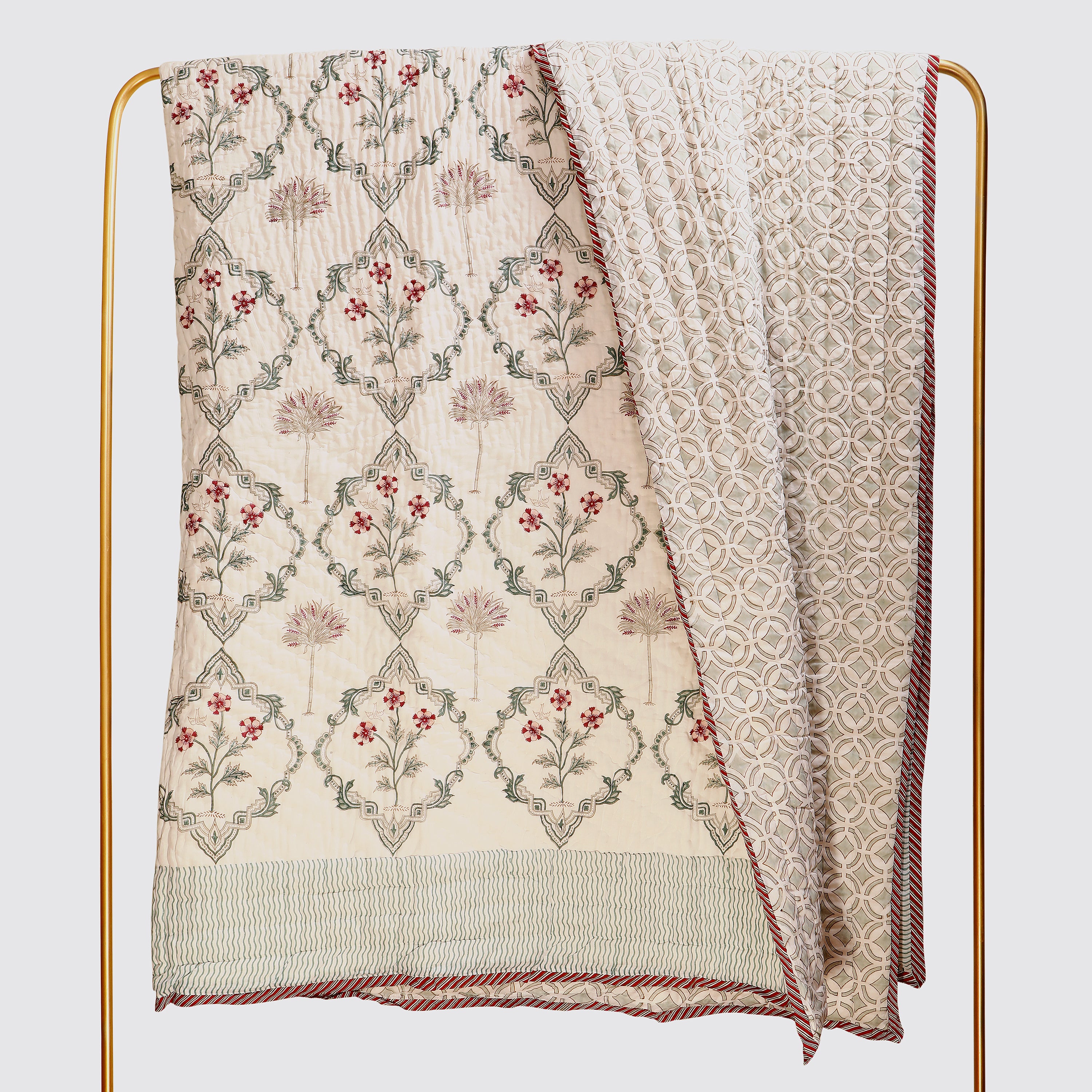 Jahanara Handblock King Size Quilt