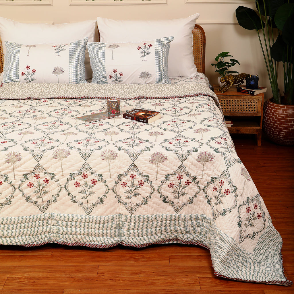 Jahanara Handblock King Size Quilt