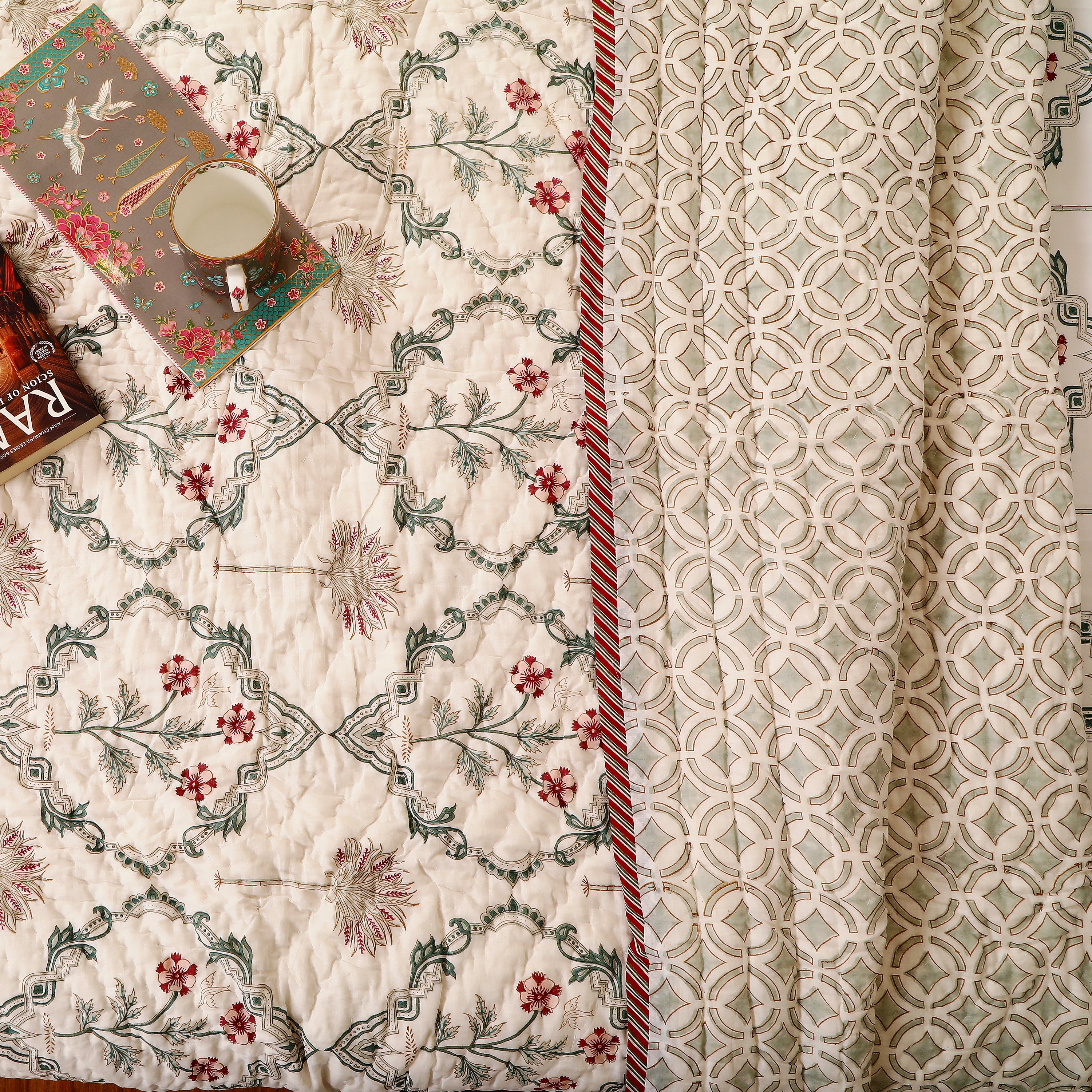 Jahanara Handblock King Size Quilt