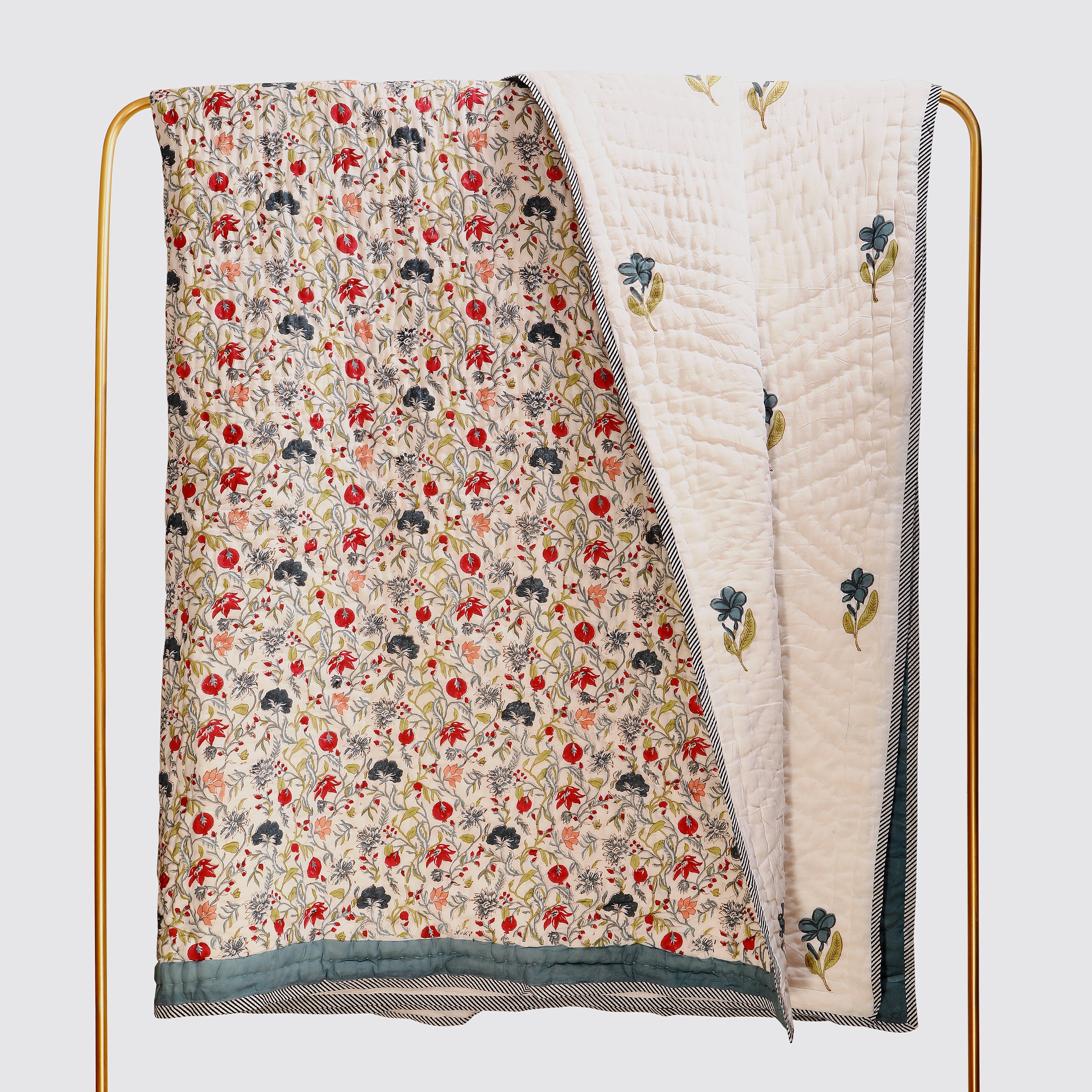 Valley of dreams Handblock King Size Quilt