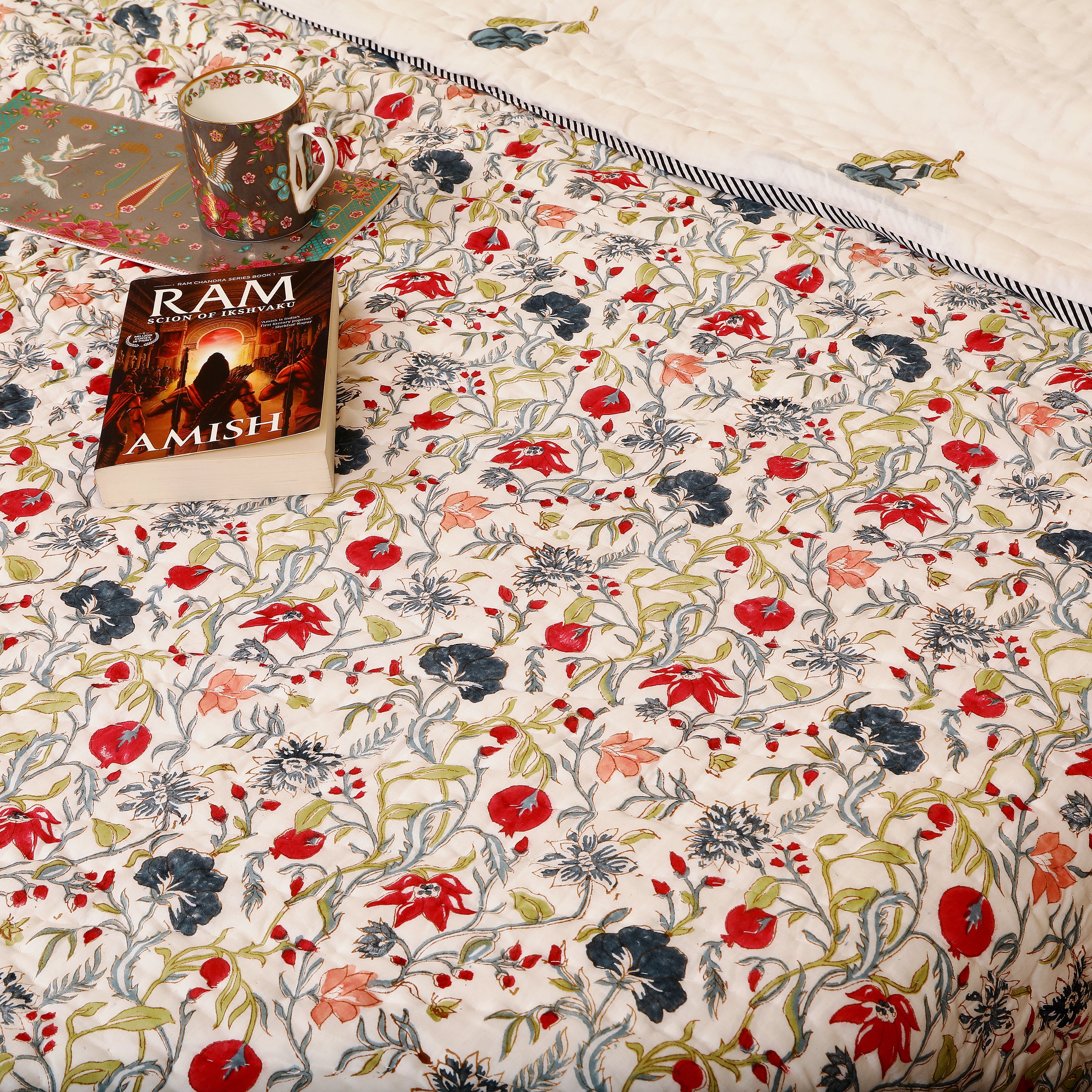 Valley of dreams Handblock King Size Quilt
