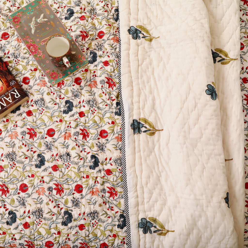 Valley of dreams Handblock King Size Quilt