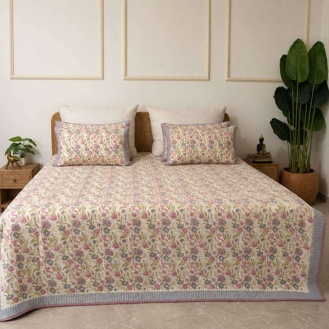 Pushpavali Quilted Bedcover