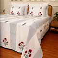Rozana Chinar Super king size bedsheet with 2 pillow cover