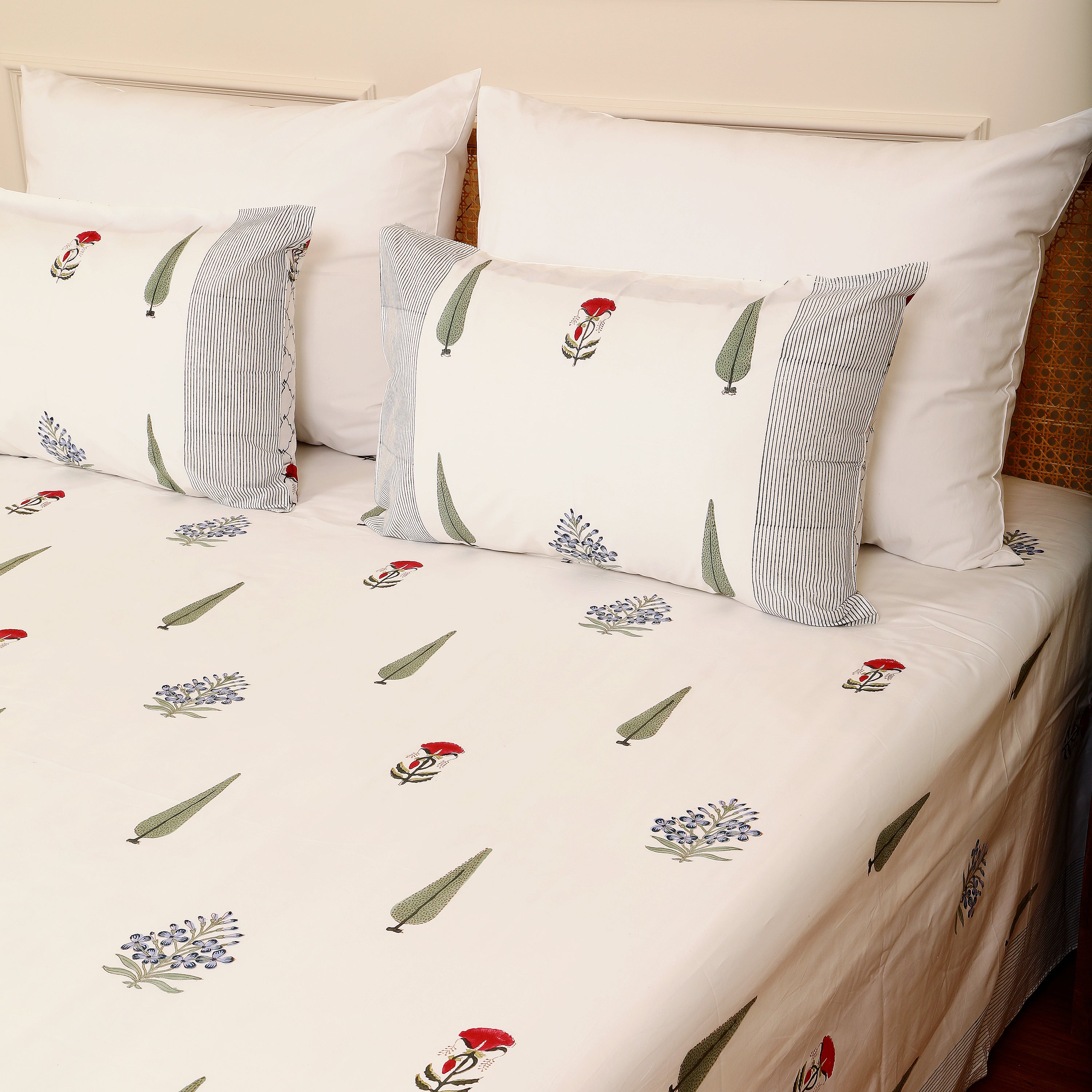 Fields of Cypress king size Bedsheet with 2 pillow cover