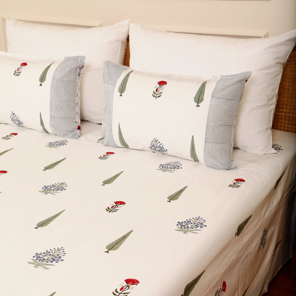 Fields of Cypress Super King bedsheet with 2 pillow cover