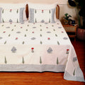 Fields of Cypress Super King bedsheet with 2 pillow cover