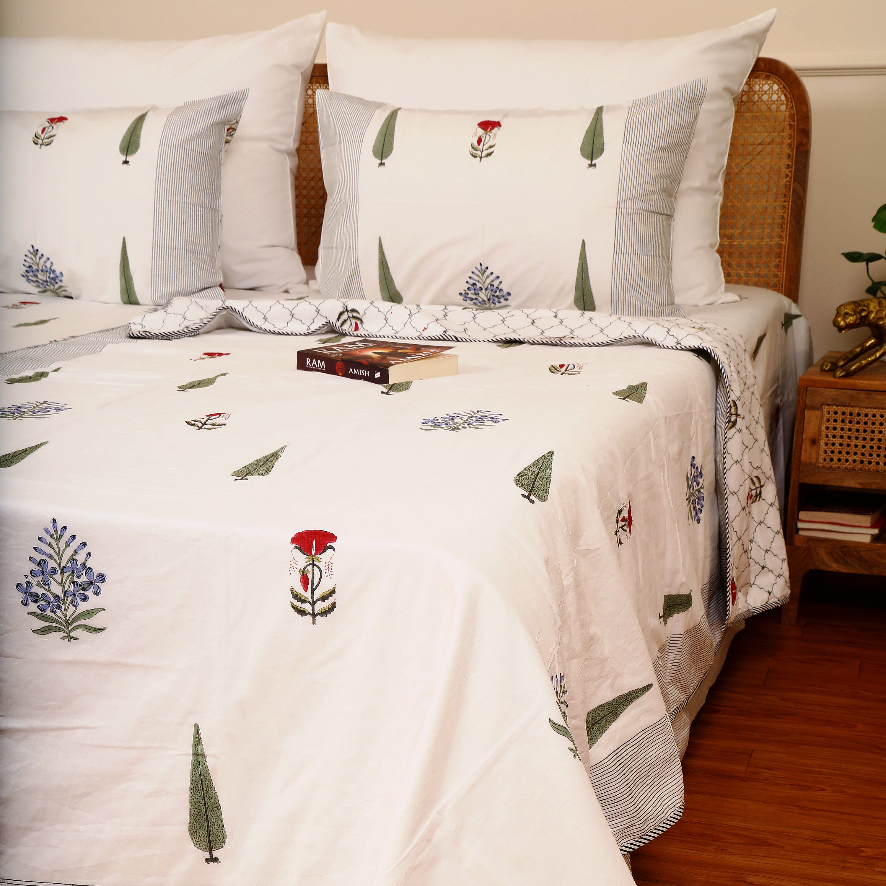 Fields of Cypress Flannel Dohar Single Set of 2