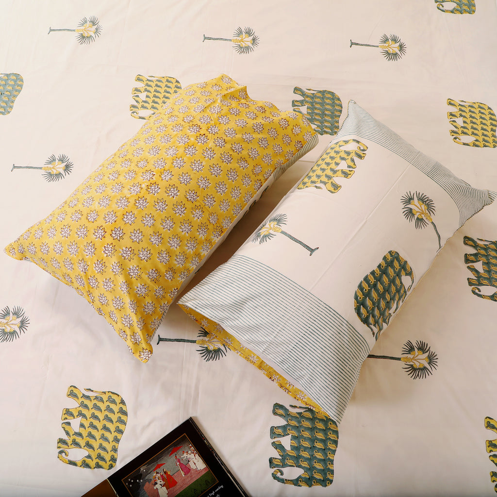 Gajraj King size Bedsheet with 2 pillow cover