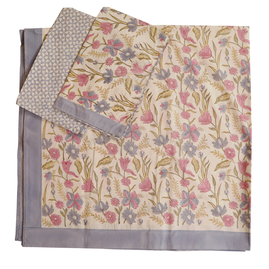 Pushpavali king size Bedsheet with 2 pillow cover
