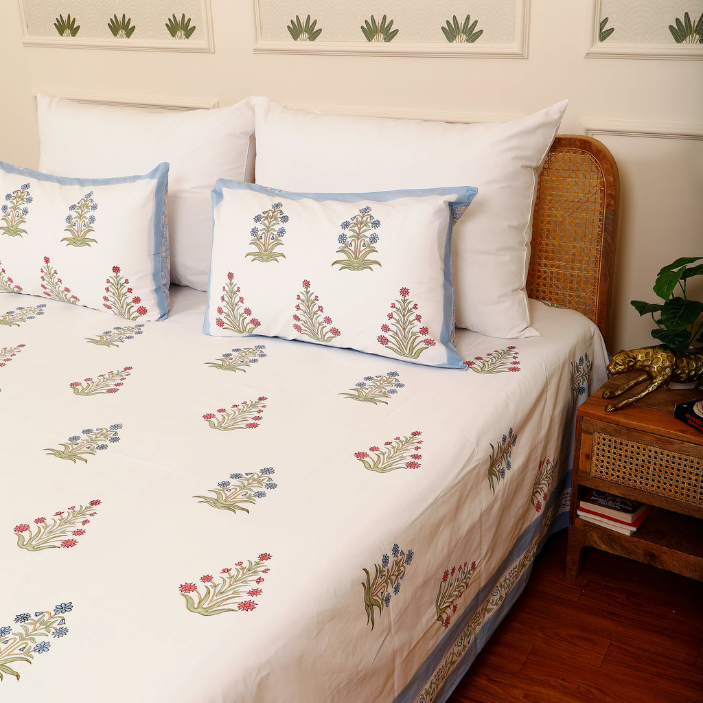 Zareen-e-Gul king size Bedsheet with 2 pillow cover