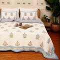 Zareen-e-Gul Handblock King Size Quilt