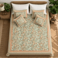 Sage Bloom Quilted Bedcover Set Of 5