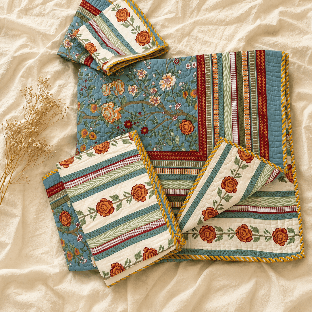 Firdaus Quilted Bedcover Set Of 5