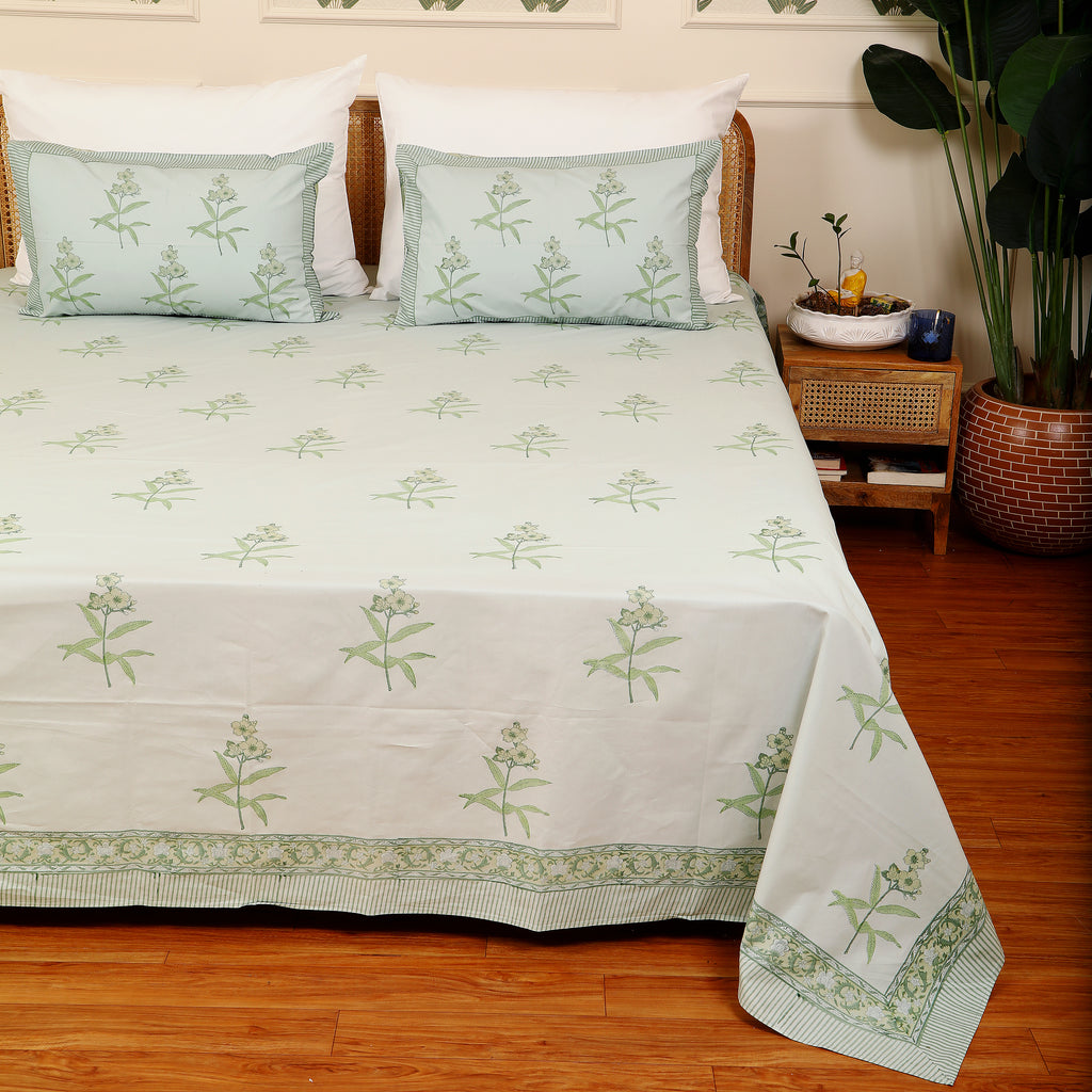 Viridiya Super king size bedsheet with 2 pillow cover