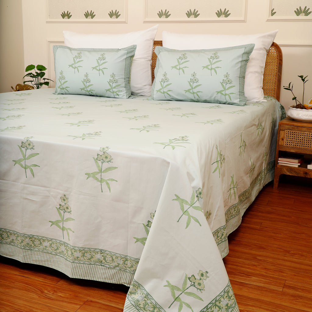 Viridiya Super king size bedsheet with 2 pillow cover