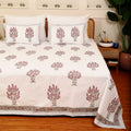 Pink Perch Super King size bedsheet with 2 pillow cover