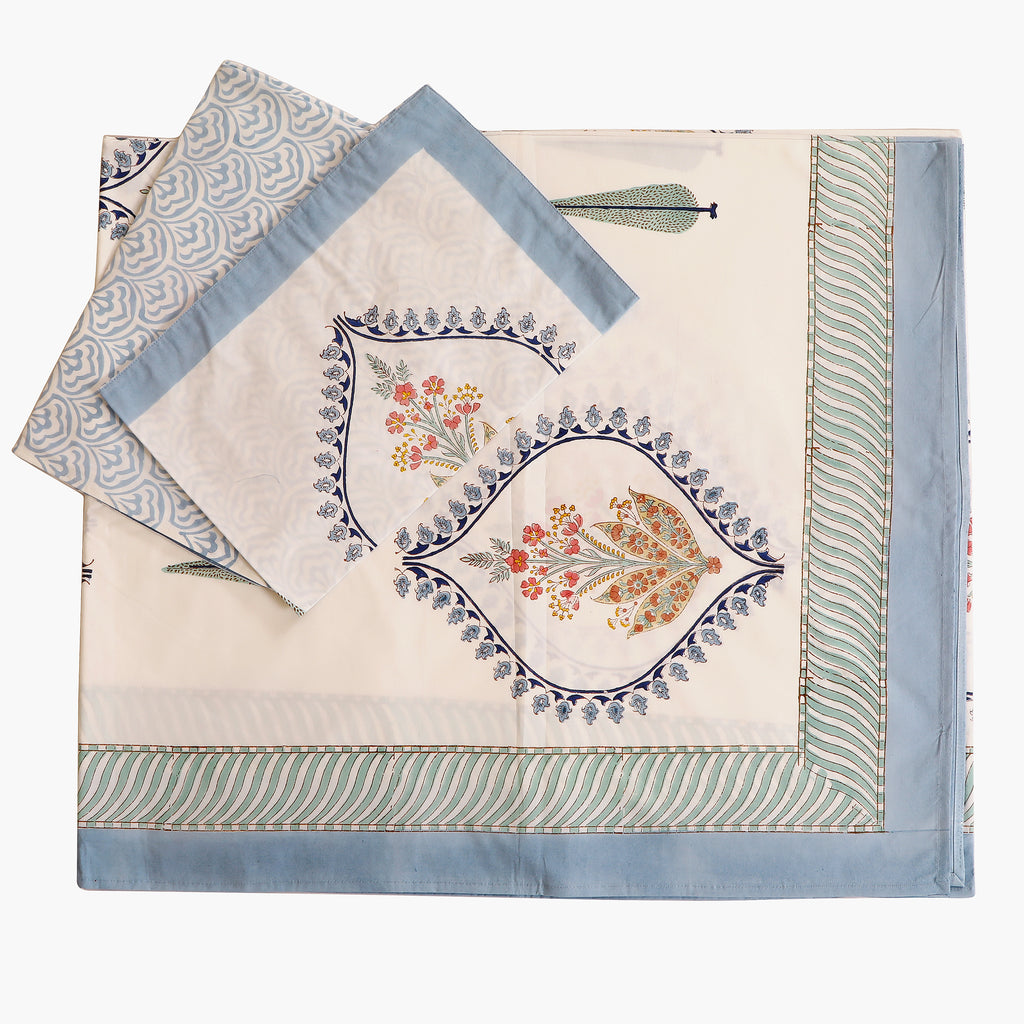 Jannat-e-Gul king size bedsheet with 2 pillow covers