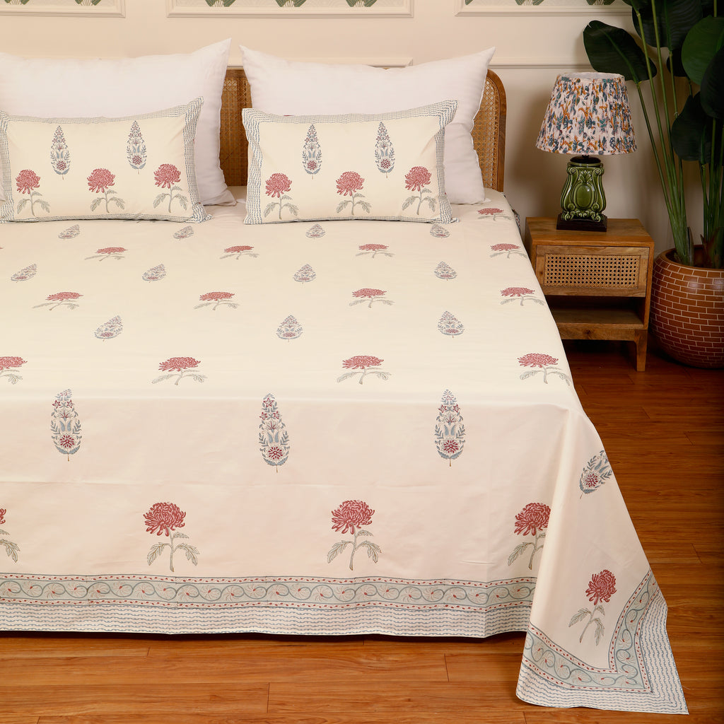 Ruby Woods Super king size bedsheet with 2 pillow cover